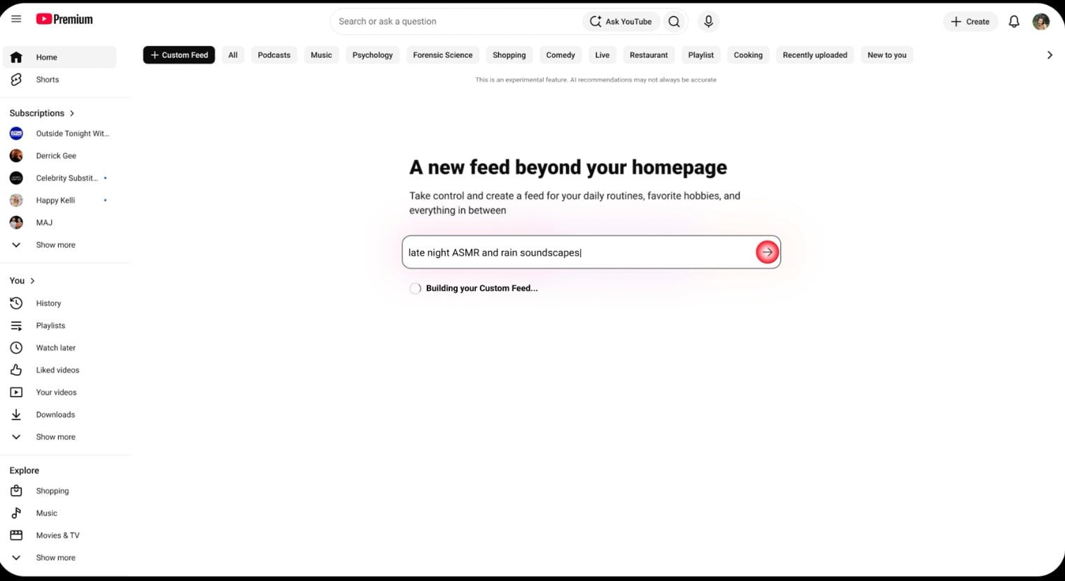 Youtube Ai Feed