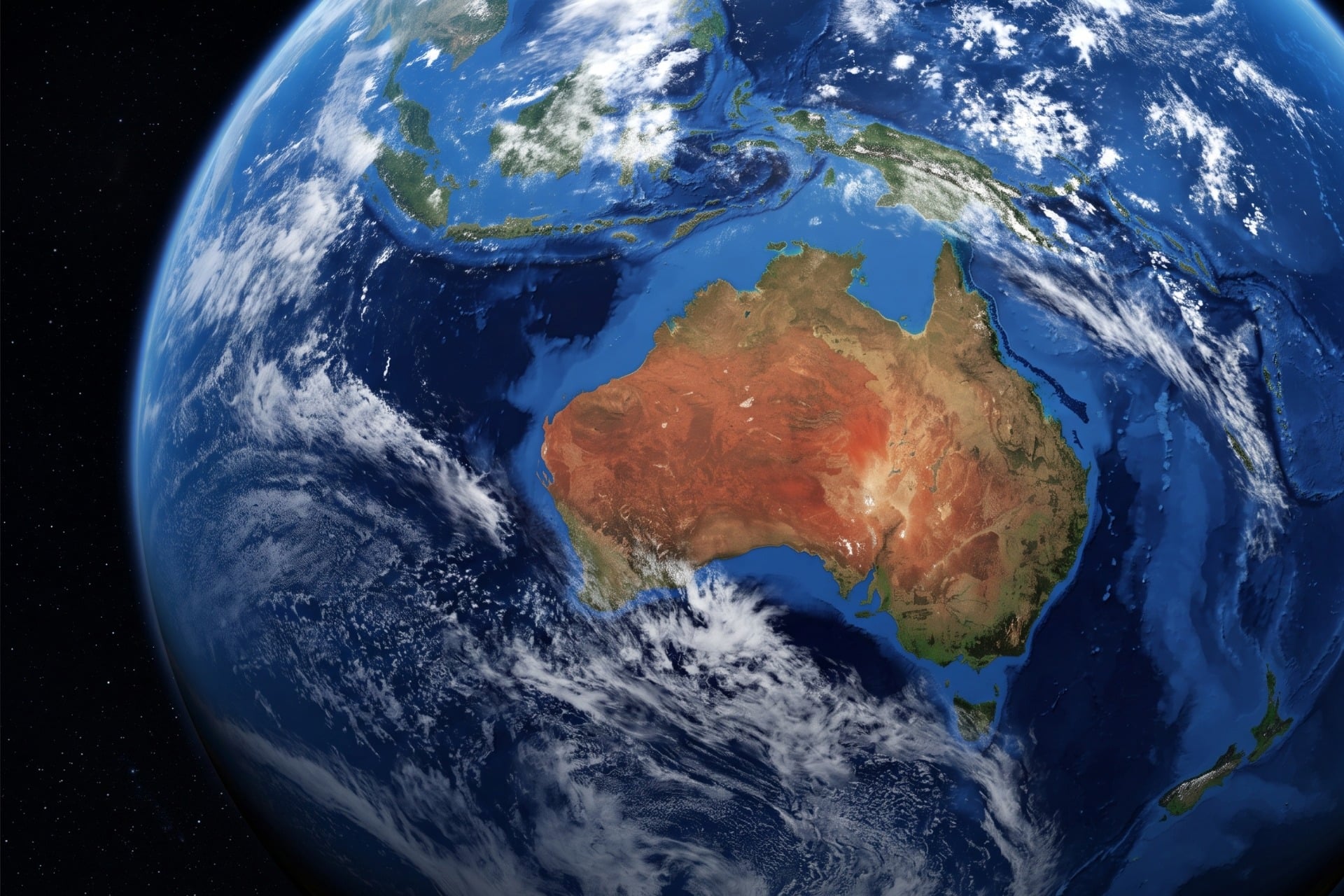 Australie Vue Espace Continent Plaque
