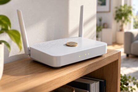 Routeur Wifi Piece Monnaie Bureau