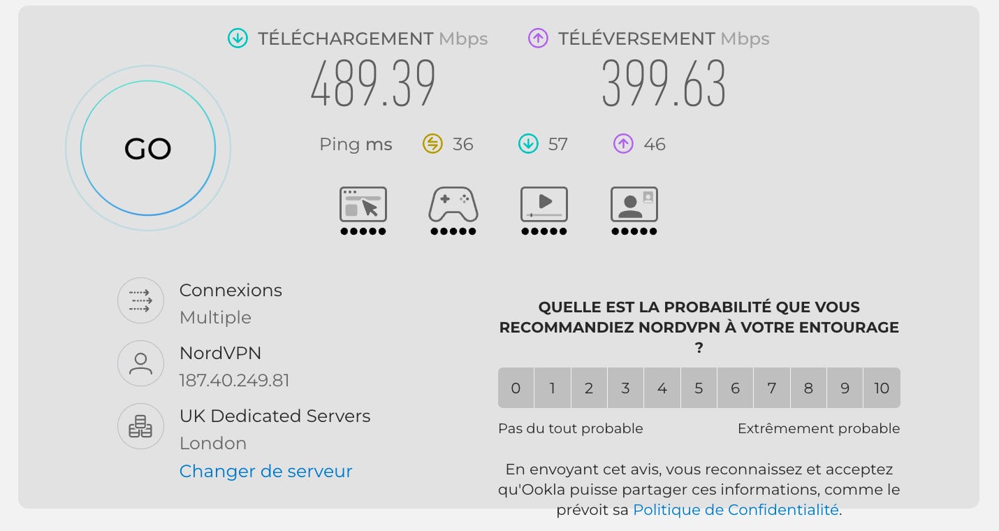 Vitesse Londres Nordvpn Serveur