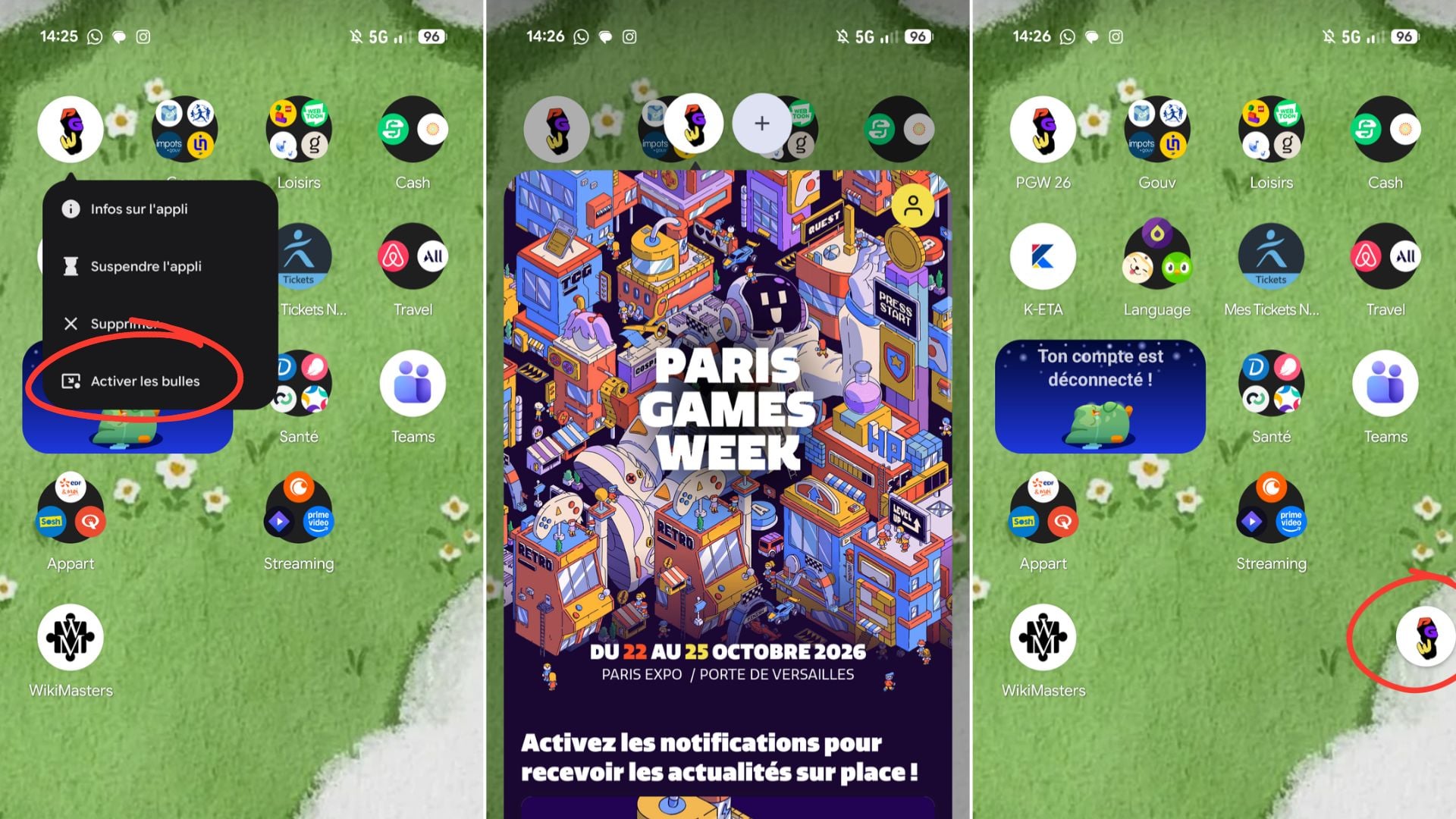 1080 Bulles Applications Android