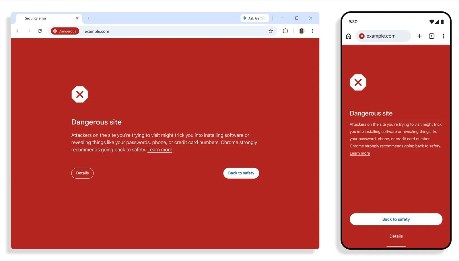 Google Chrome Protection Renforcée