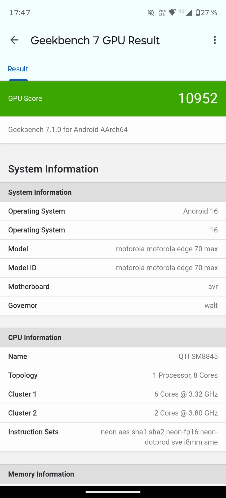 Screenshot 20260930 174717 Geekbench 7