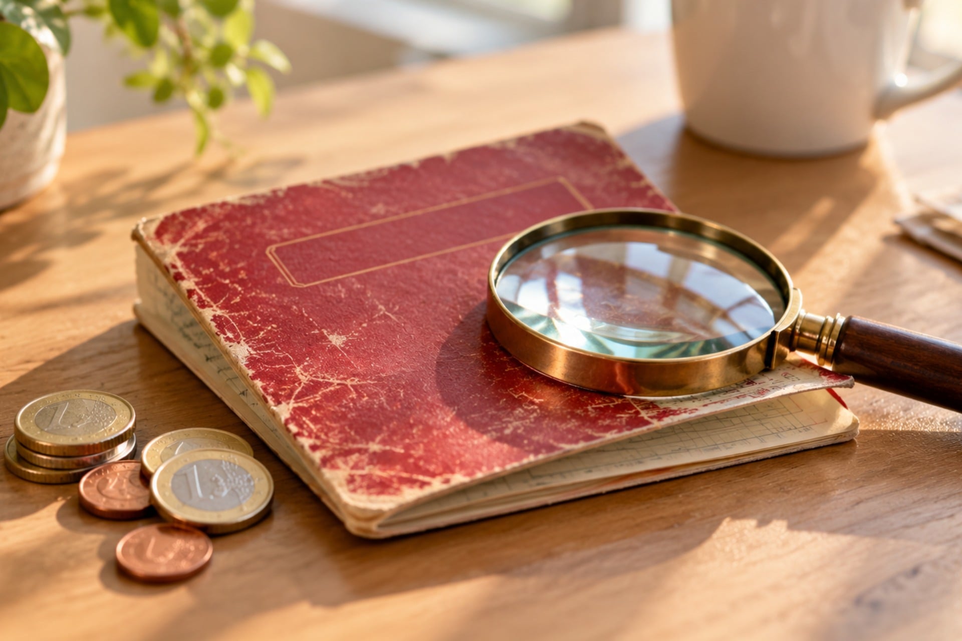 Ancien Livret Epargne Loupe Table