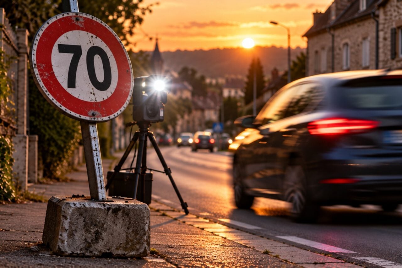 Un faux panneau 70 km/h fait flasher plusieurs centaines d’automobilistes en un week-end !