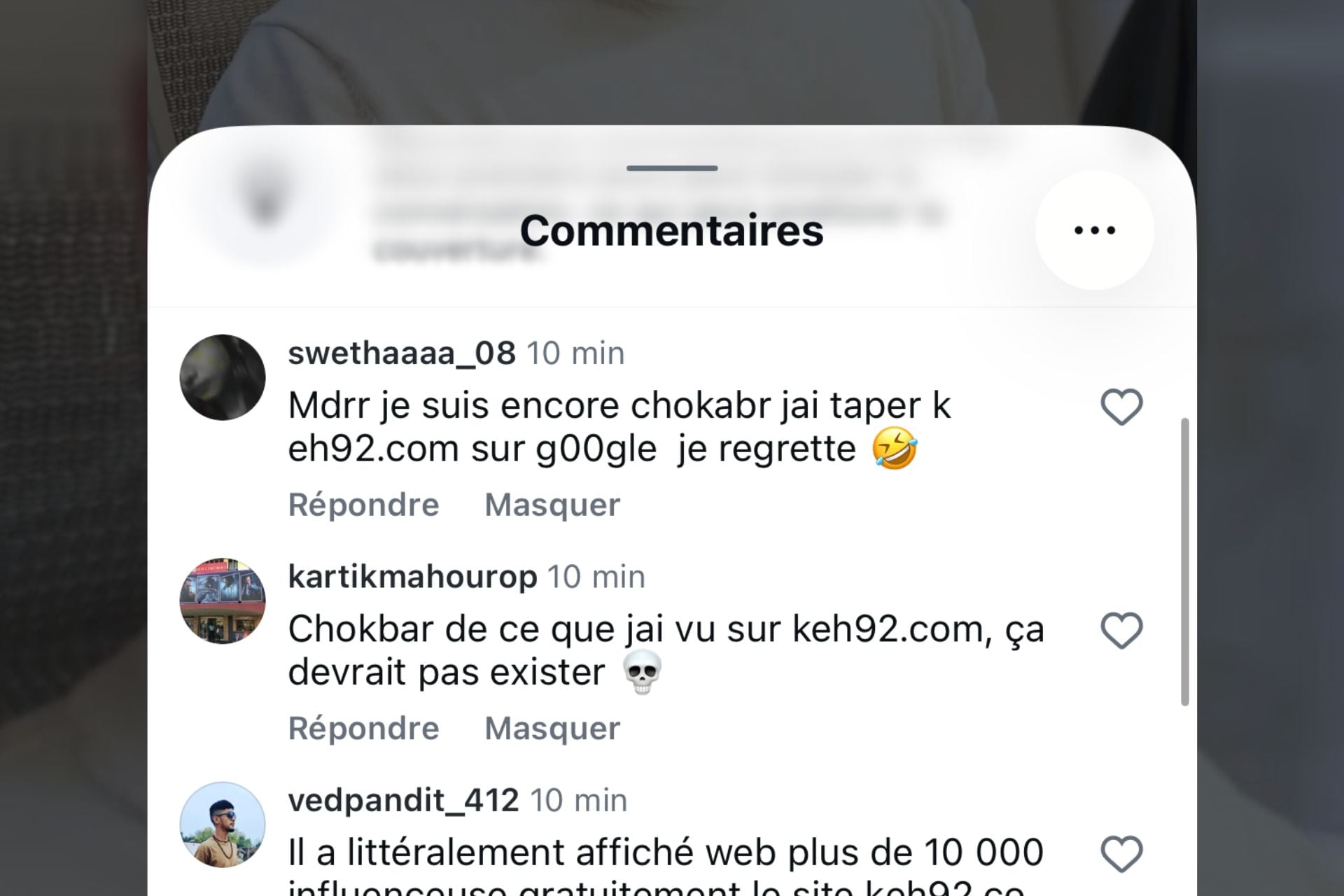 Keh 92 Spam Arnaque