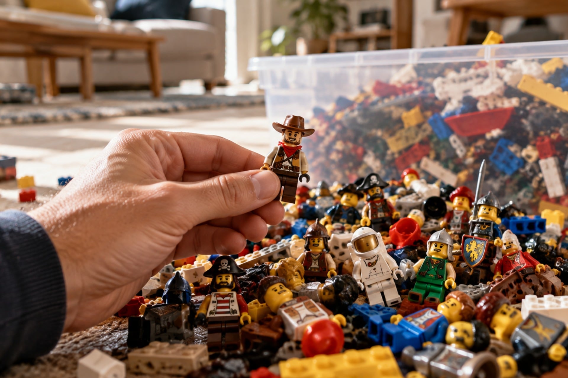 Lego Bac Occasion Figurines Fort Legoredo