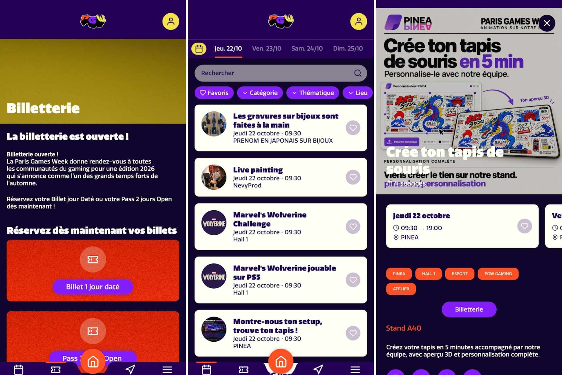 Paris Games Week Application