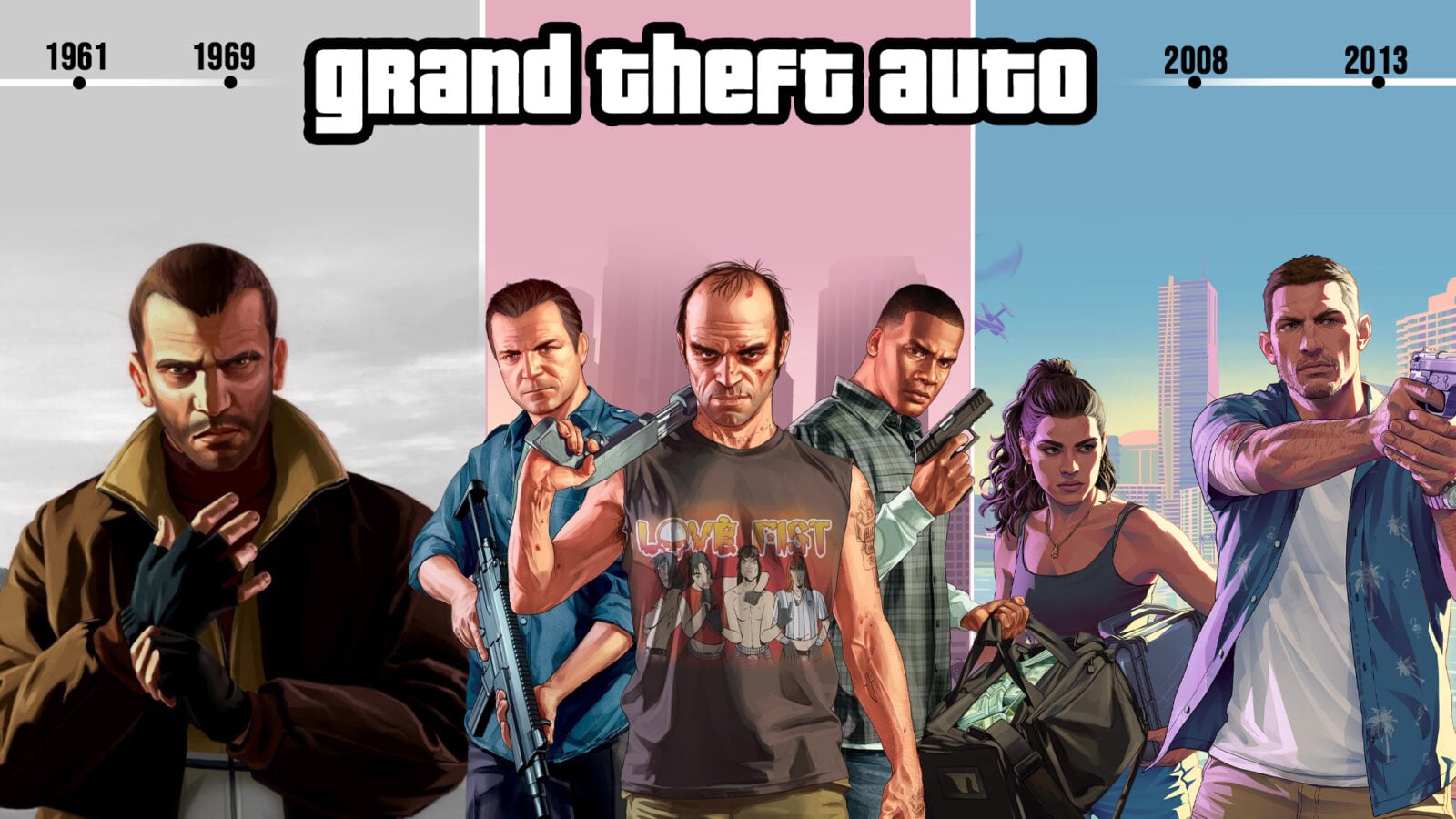 GTA 6 : voici la chronologie officielle de la licence Grand Theft Auto