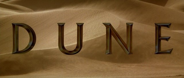 Le titre du film Dune. 