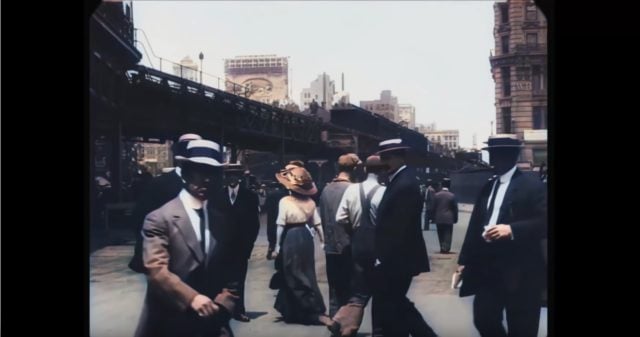 Des images recolorisées de New York en 1911. 