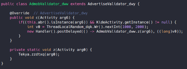 Fonction contournée de « AdmobValidator » et appel de la fonction native interne