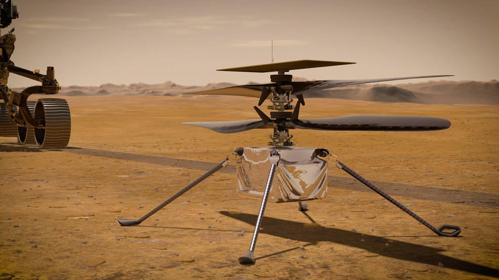 L'hélicoptère Ingenuity sur Mars