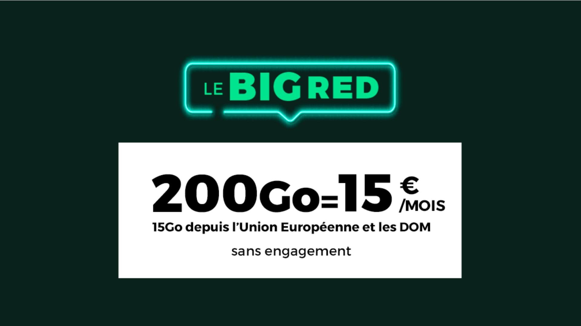 RED by SFR lance un forfait mobile 200 Go à 15 euros par !
