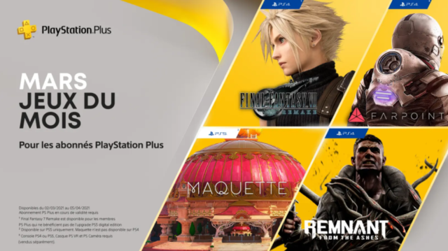 PlayStation Plus : Final Fantasy VII vous sera offert en mars !