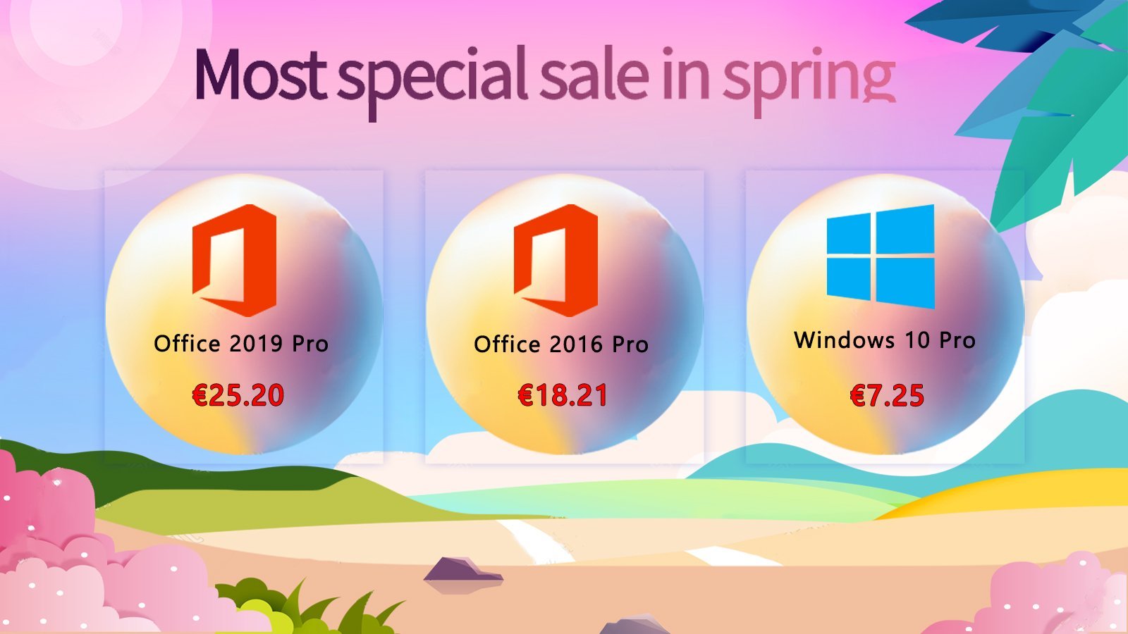 [Offres spéciales de printemps] Prix imbattables sur Windows 10 Pro à 7,25€, Office 2019 Pro à 25,20€