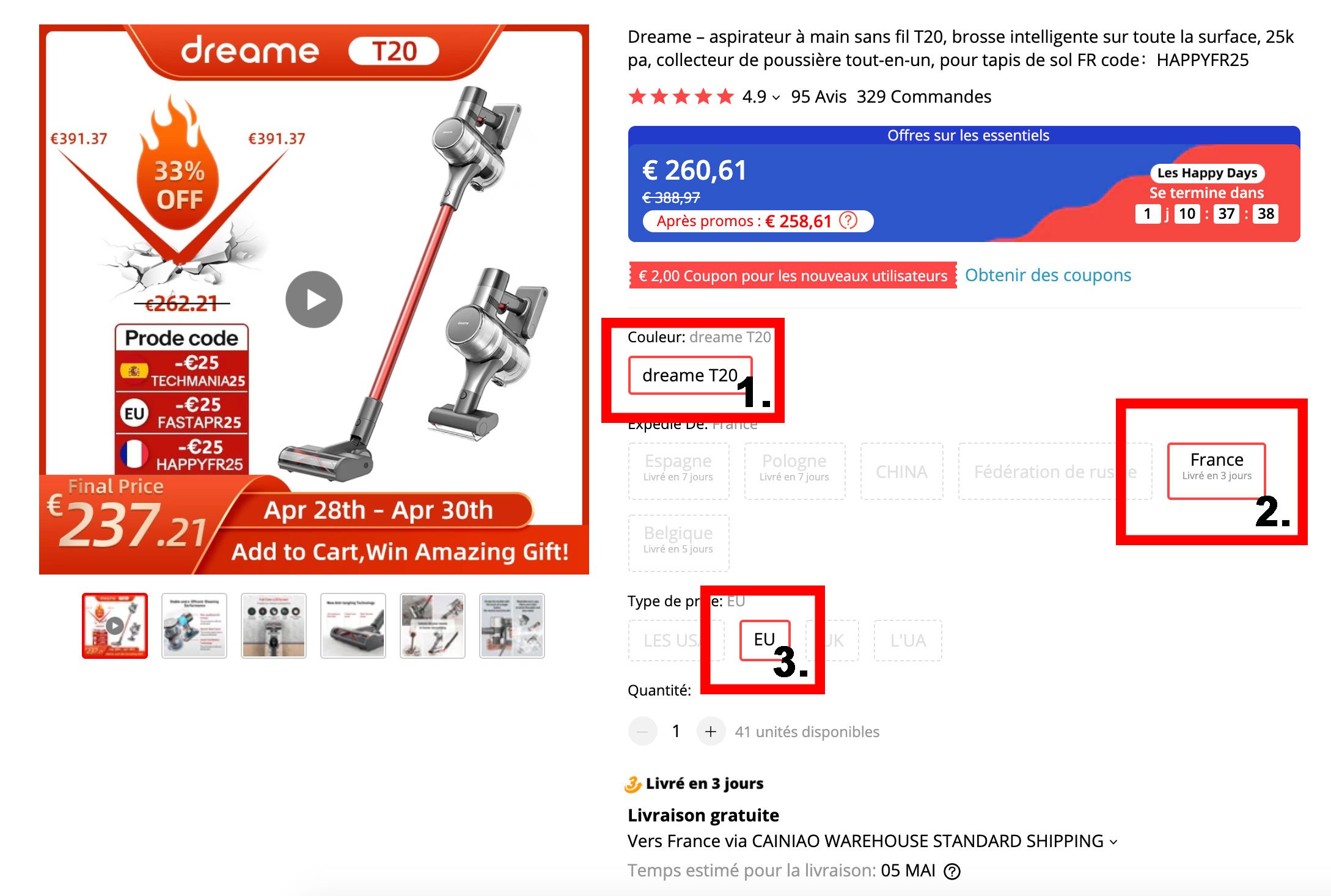 Top tip: Dreame V11 and T20 vacuum cleaners are in free fall in AliExpress