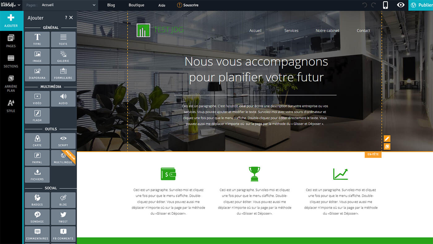 Editeur site WebSelf