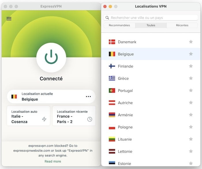 ExpressVPN-Belgique