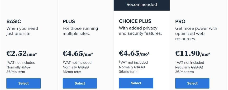 Hébergement mutualisé Bluehost