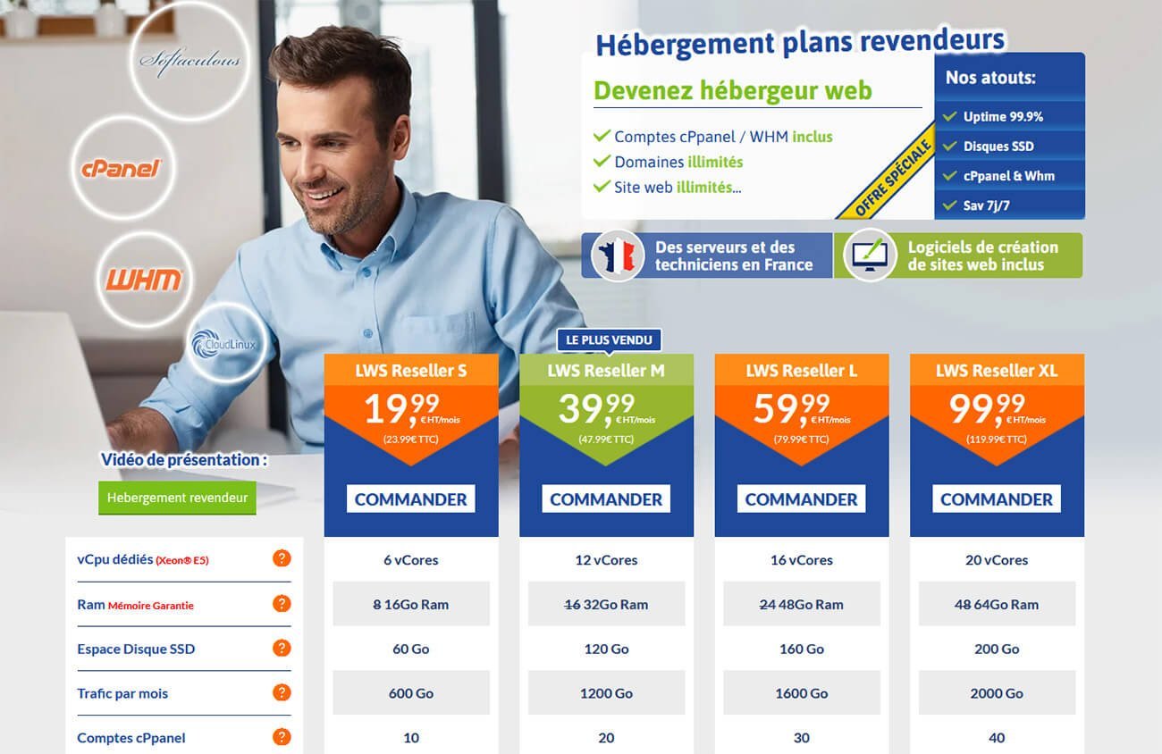 Hébergement web revendeur LWS