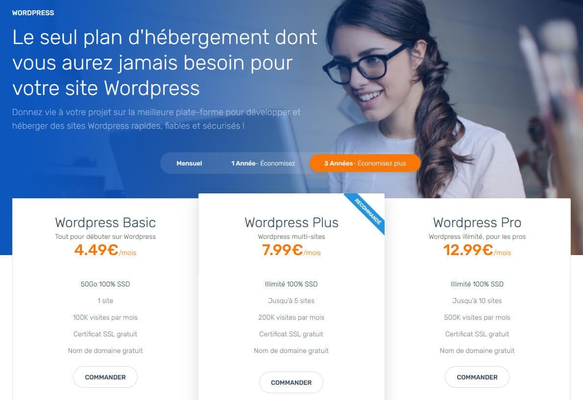 Hébergement WordPress Ex2