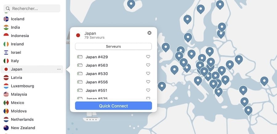 NordVPN serveurs Japon