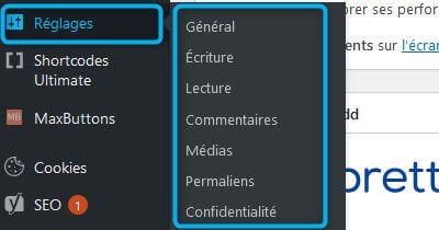 Paramètres WordPress