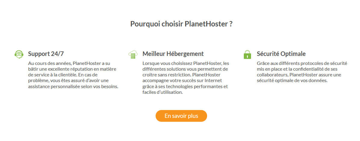 Pourquoi choisir PlanetHoster