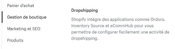 Dropshipping Shopify