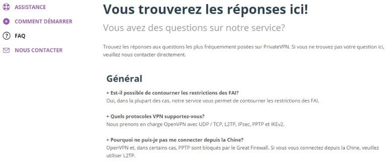 FAQ PrivateVPN