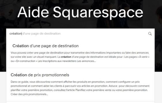 FAQ Squarespace