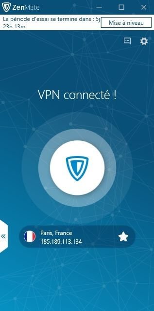 Interface ZenMate VPN