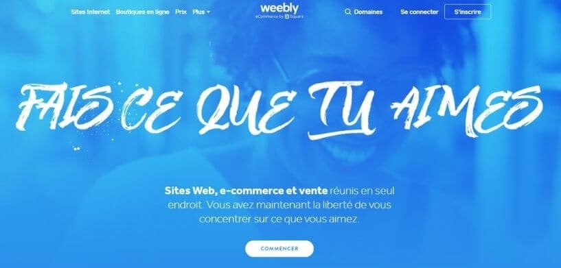 Page officielle Weebly