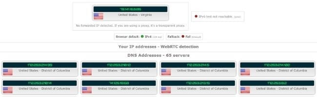 Test d'adresse IP avec Trust Zone VPN