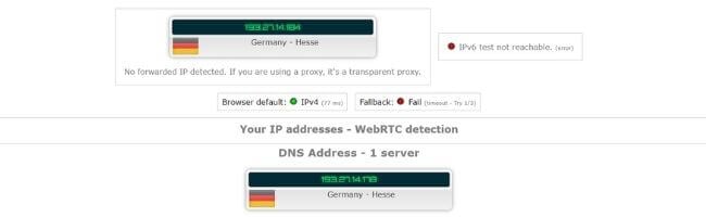 Test d'adresse IP Windscribe