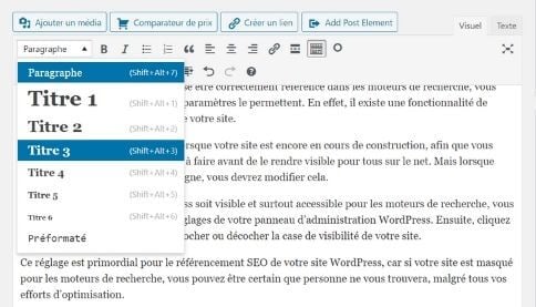 Balises des titres sous WordPress