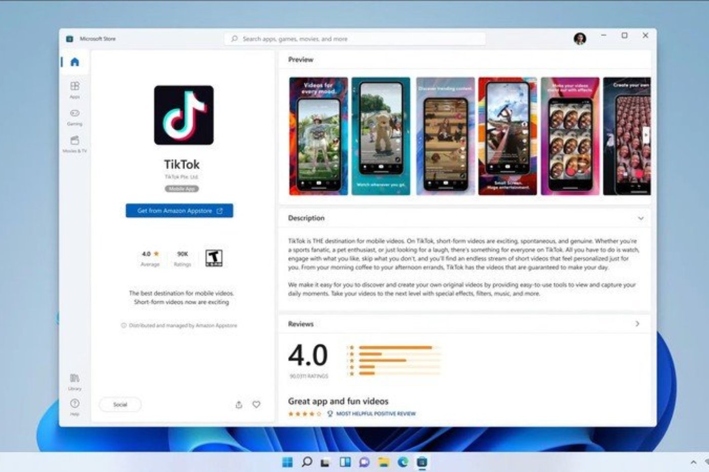 TikTok Microsoft Store