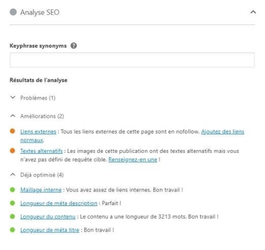 Optimisation avec Yoast SEO