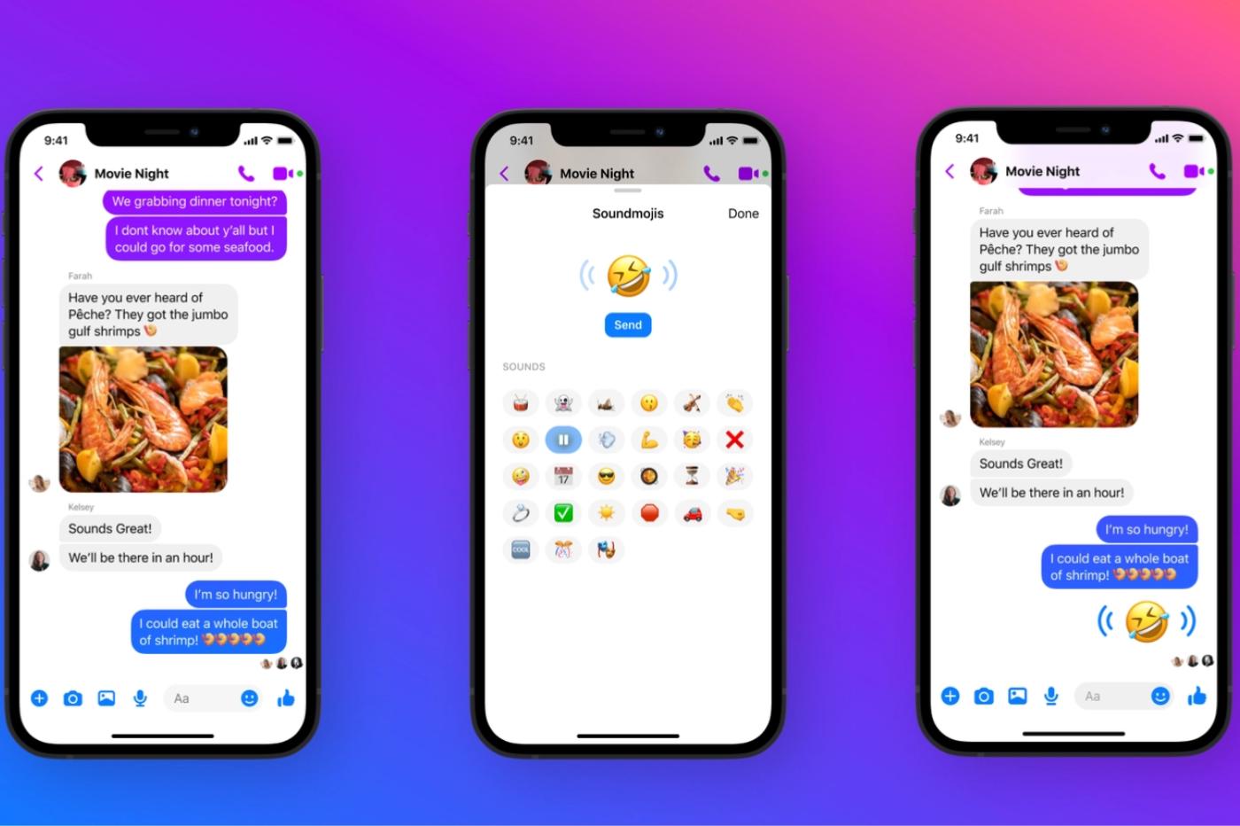 Soundmojis sur Facebook Messenger