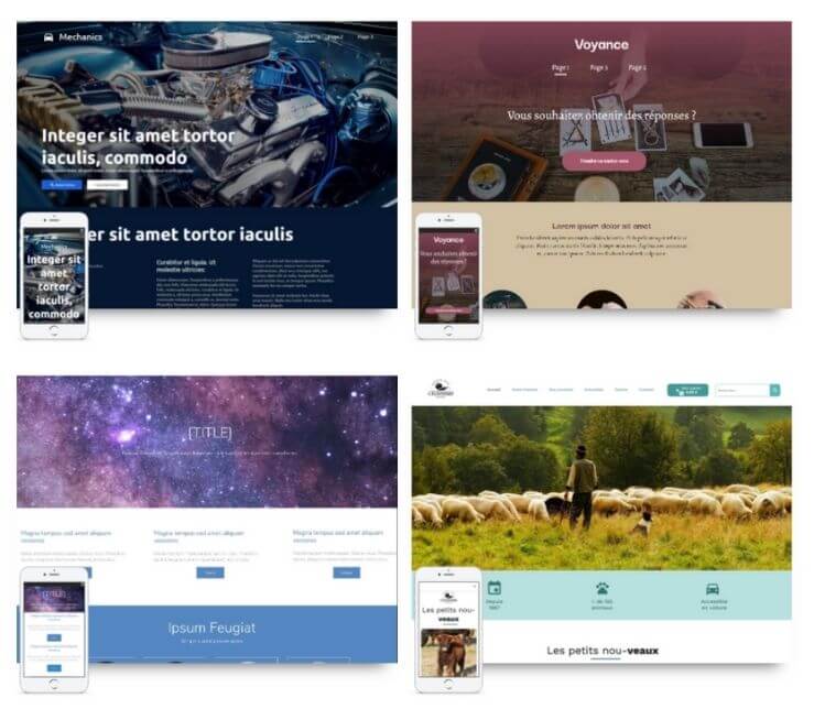 Choix de thèmes responsives avec SiteW