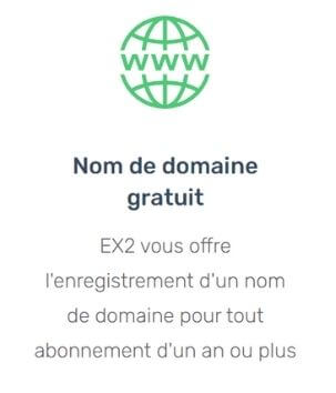 Domaine gratuit chez Ex2