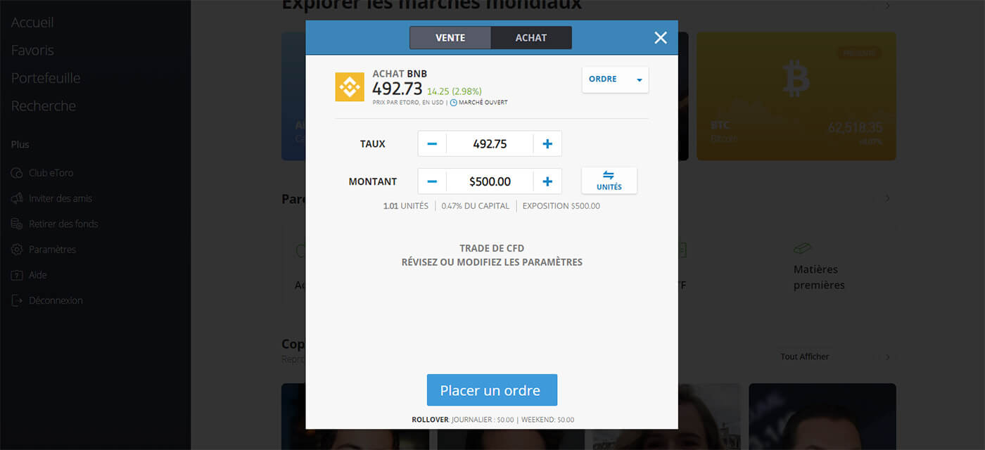 Acheter Binance Coin eToro