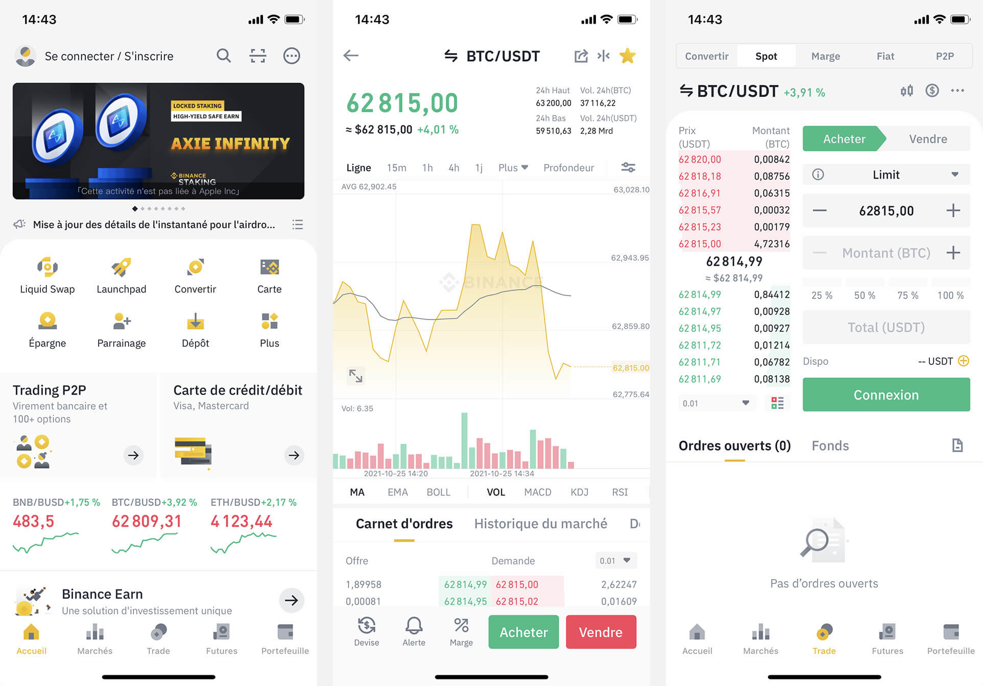 Application Binance acheter crypto