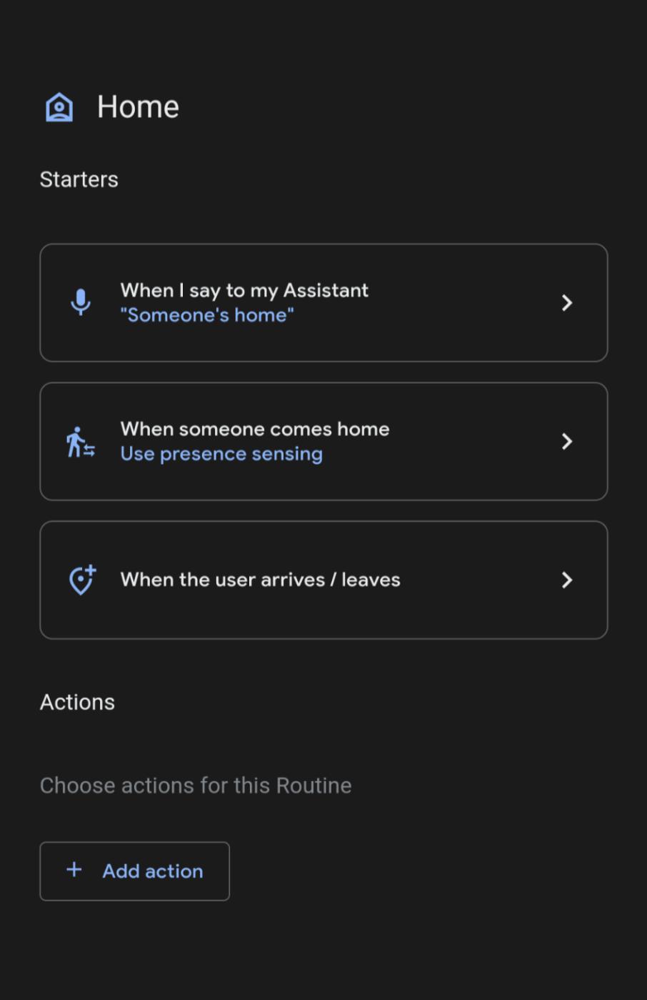 Google Home nouvelles actions