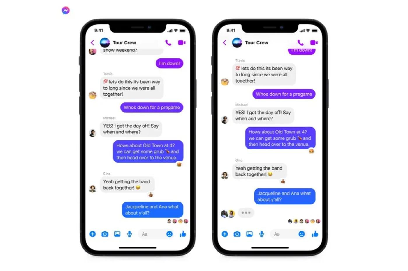 Facebook Messenger Instagram texte