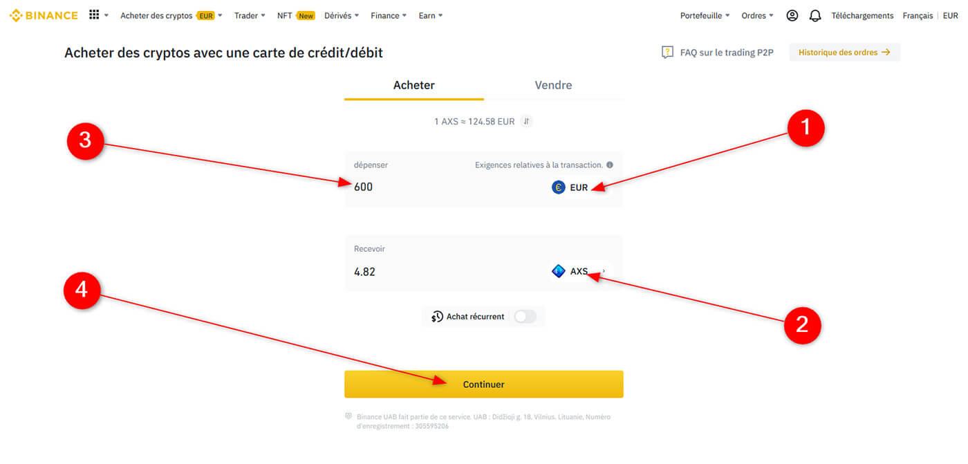 Acheter Axie Infinity Shards Binance Carte Bancaire