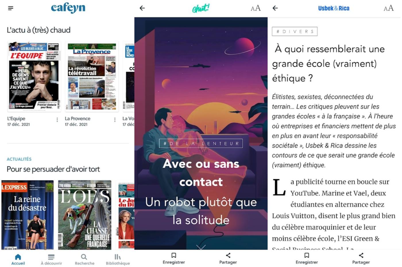 Cafeyn application journaux presse