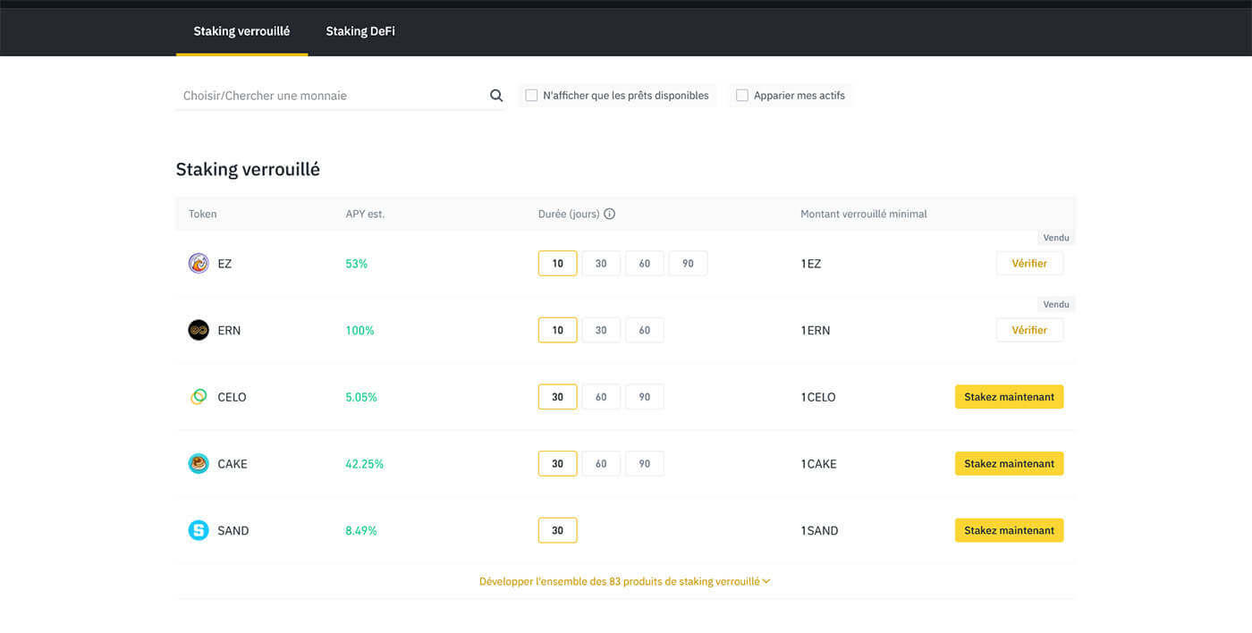 Staking crypto Binance