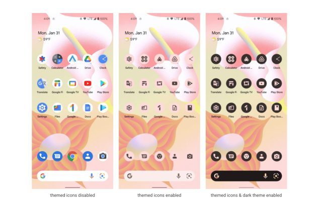 Android 13 icônes personnalisées